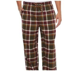 St. John's Bay Men's Flannel Pajama Lounge Pants Small Plaid men605